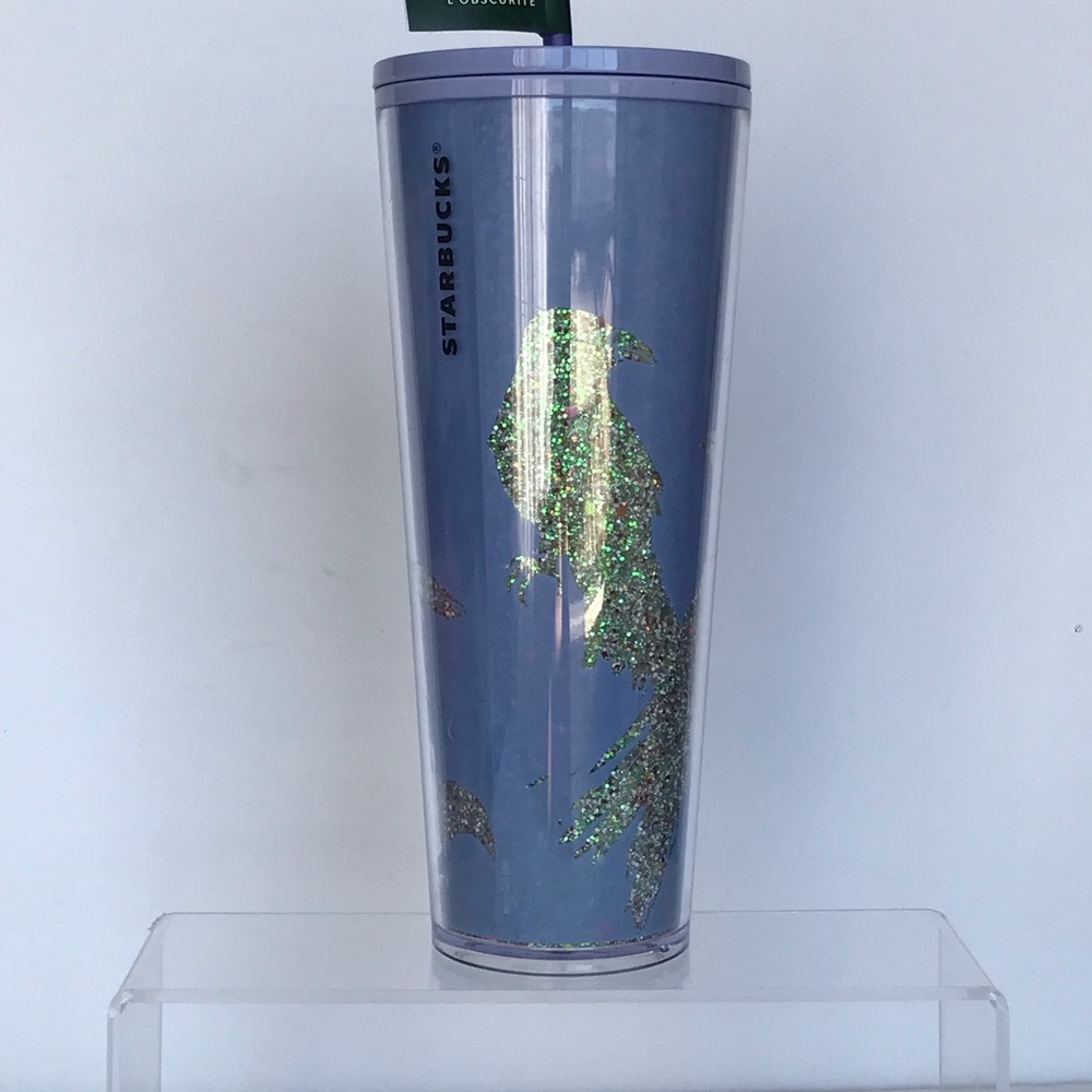 Starbucks Glow in the Dark Tumbler Venti 24 oz Spooky Ravens Halloween Cup